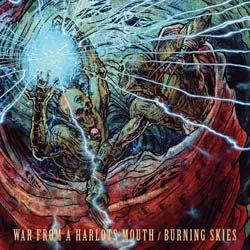 war_from_a_harlots_mouth_burning_skies_-_split_ep_artwork